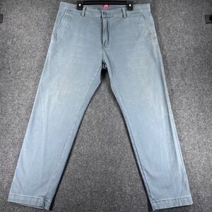 Levi's XX Chino Mens 36x30 Blue Grey Standard Taper Stretch Twill Pants